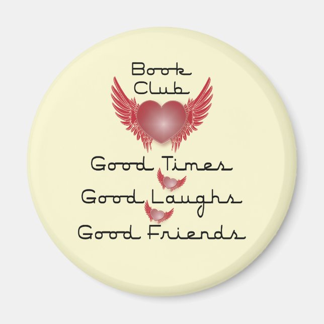 book club with heart design magnet (Front)