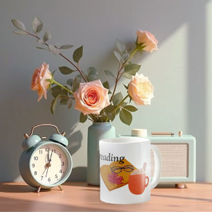 Book Club withe glass and coffe,Coffee Mug