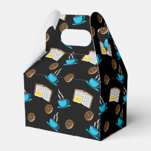 Book Coffee and Doughnut Cartoon Favour Box