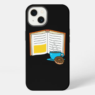 Book Coffee and Doughnut Cartoon iPhone 13 Case