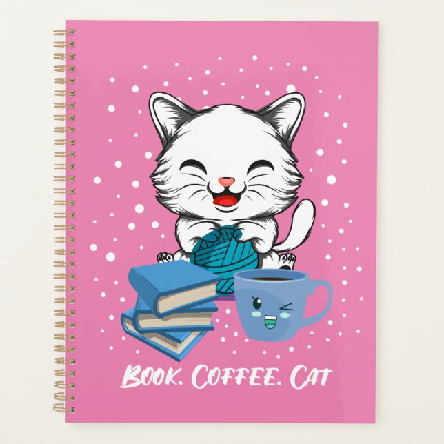 Book Coffee Cat Planner (Front)