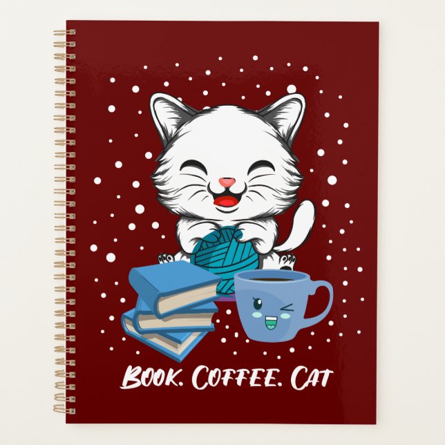 Book Coffee Cat Planner (Front)