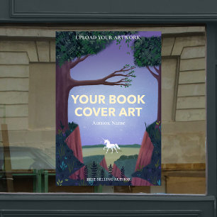 Book Cover Art   Author Book Launch Promotional Window Cling