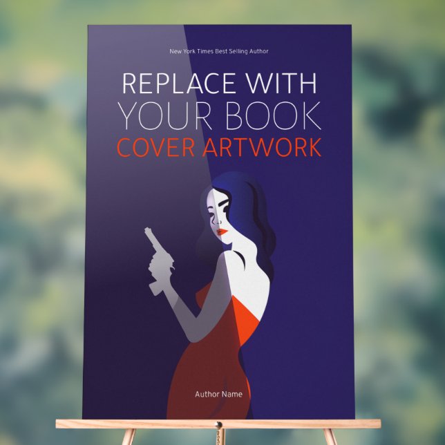 Book Cover Artwork | Author Promotional Easel Acrylic Sign (Neutral)