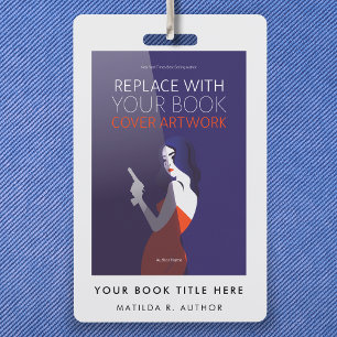 Book Cover   Author Book Launch Promotional ID Badge