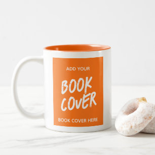 Book Cover Author Promotional Book Launch Orange Two-Tone Coffee Mug