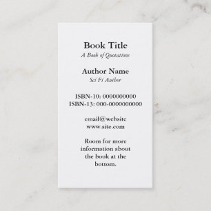 Book Cover Business Card