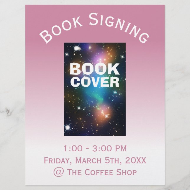 Book Cover Signing Ombre Flyer (Front)