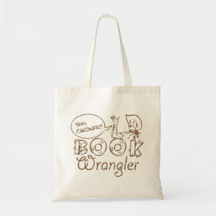 Book Cowboy Funny Librarian Tote Bag