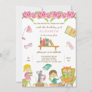 Book Day Birthday Invitation