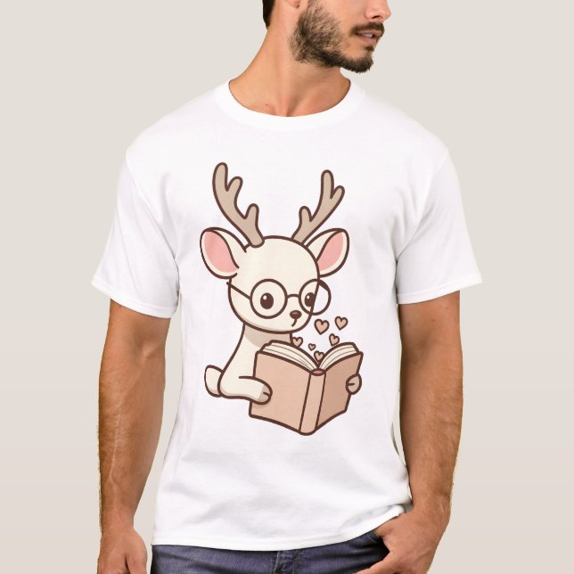 Book Deer T-Shirt (Front)