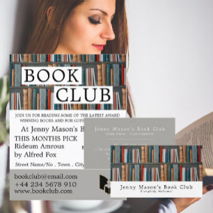 Book Display, Book Club Advertising Flyer