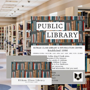 Book Display, Librarian, Library Business Card