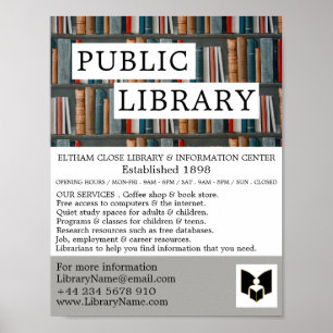 Book Display, Library Advertising Poster