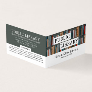 Book Display, Library, Librarian Detailed Business Card