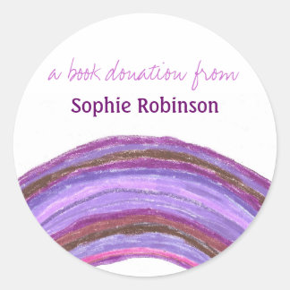 Book donation sticker -rainbow
