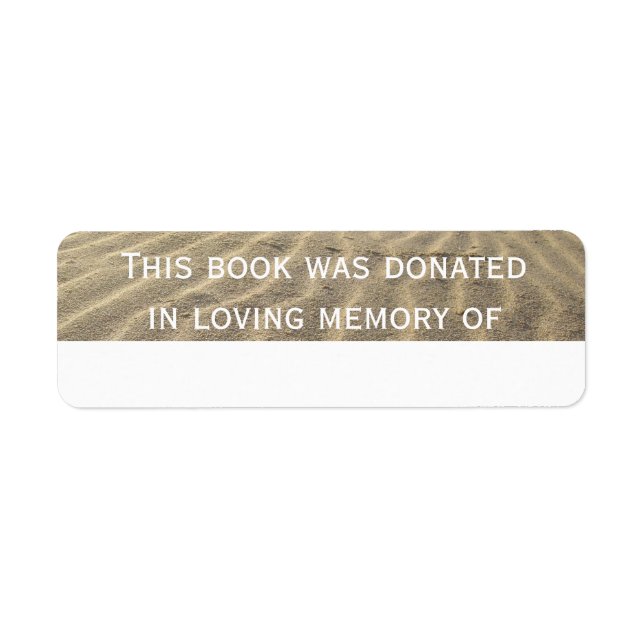 Book Donation  Sticker Sand (Front)