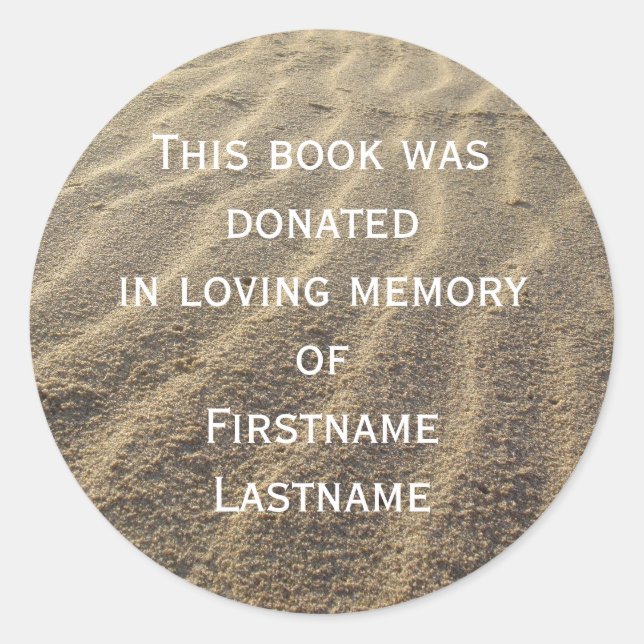 Book Donation  Sticker Sand (Front)