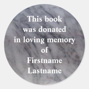 Book Donation  Sticker Stone