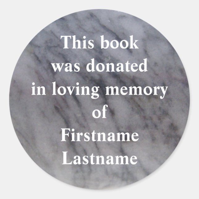 Book Donation  Sticker Stone (Front)