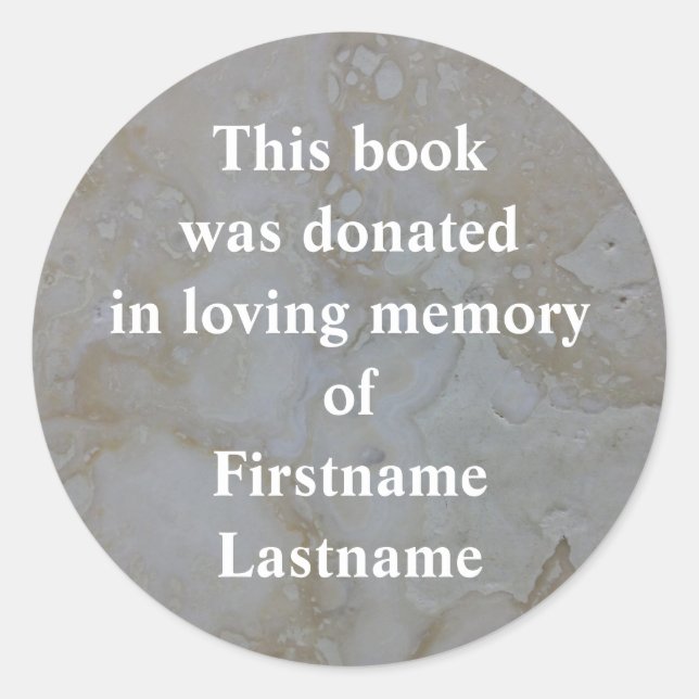 Book Donation  Sticker Stone (Front)