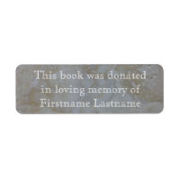 Book Donation  Sticker Stone