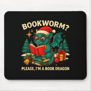 Book Dragon Christmas Reading Gift For Fantasy Lov Mouse Mat