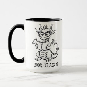 Book dragon mug