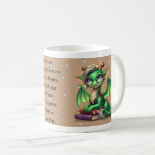Book Dragon Mug – Whimsical Boho Summer Gift