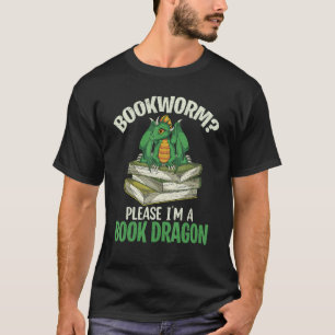 Book Dragon Mythical Creature Animal Bookworm Rea T-Shirt