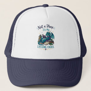 Book Dragon Reading Lover Not a Phase Lifelong Cho Trucker Hat