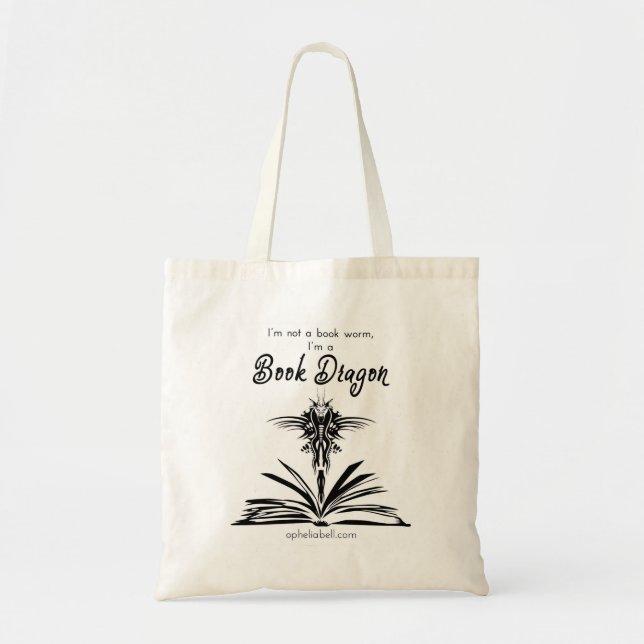 Book Dragon Tote Bag (Front)