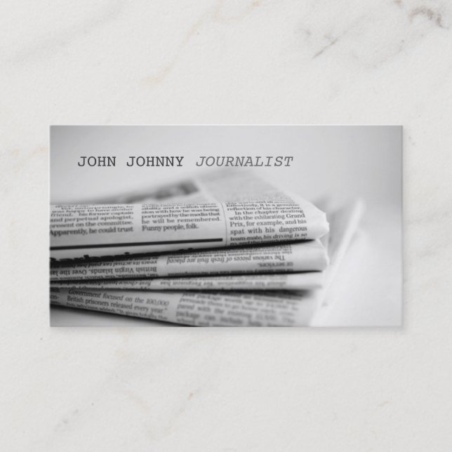 Book Editor Author Novelist Poet Journalist Blog Business Card (Front)