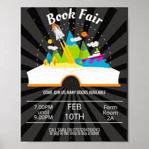 BOOK FAIR fundraiser flyer Poster
