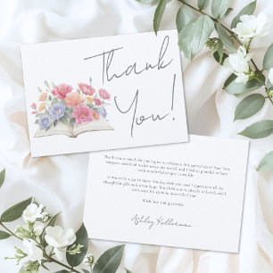 Book Floral Thank You Card