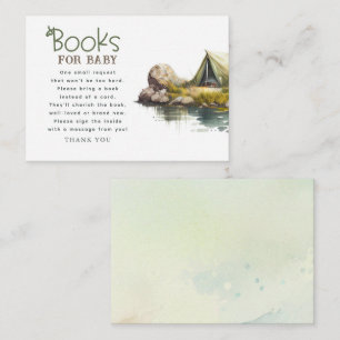 Book For Baby Camping Baby Shower Request Card