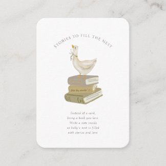 Book for Baby Goose Nest Baby Shower Enclosure Card