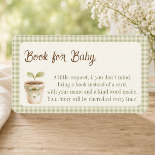 Book for Baby Little Sprout Baby Shower Enclosure Card