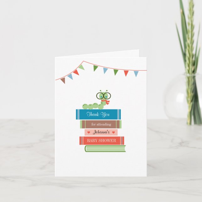 Book for Baby Shower Thank You Card (Front)