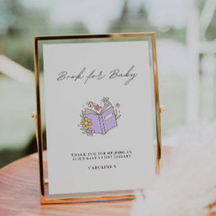 Book for Baby Sign, Baby Shower Invitation