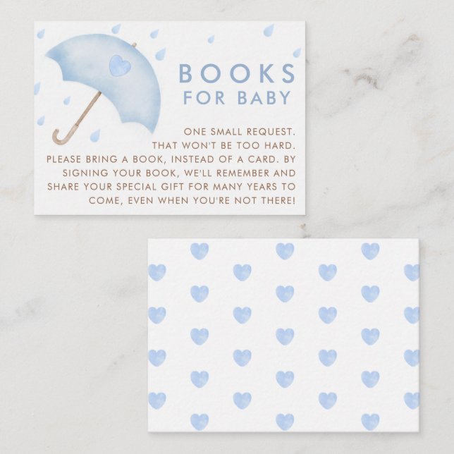 Book for Baby Sprinkle Baby Shower Enclosure Card (Front/Back)
