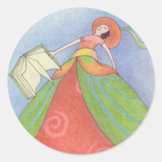 Book Girl Sticker