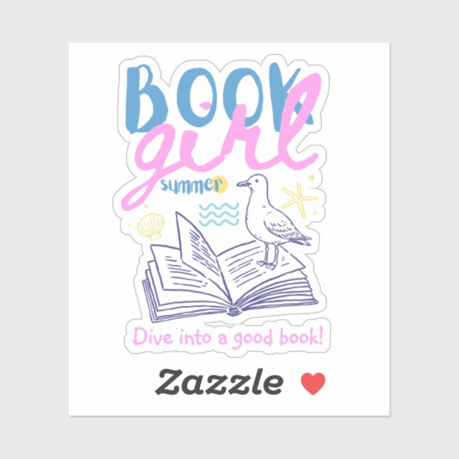 Book Girl Summer Beach Seagull Custom  (Sheet)