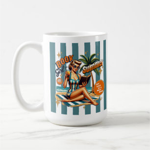 Book Girl Summer Vacation Beach Trip Coffee Mug
