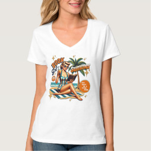 Book Girl Summer Vacation Beach Trip T-Shirt