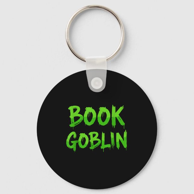 Book Goblin Funny Reading Or Writing School Studen Key Ring (Front)
