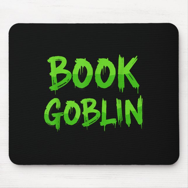 Book Goblin Funny Reading Or Writing School Studen Mouse Mat (Front)
