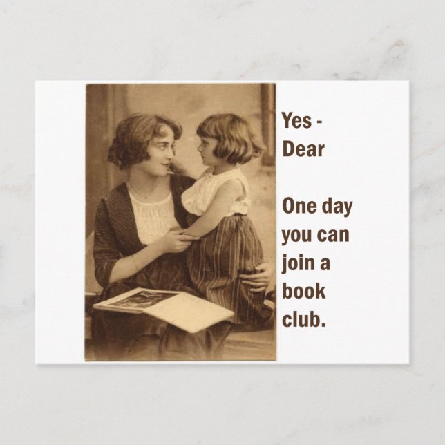 book group club mother and daughter postcard (Front)