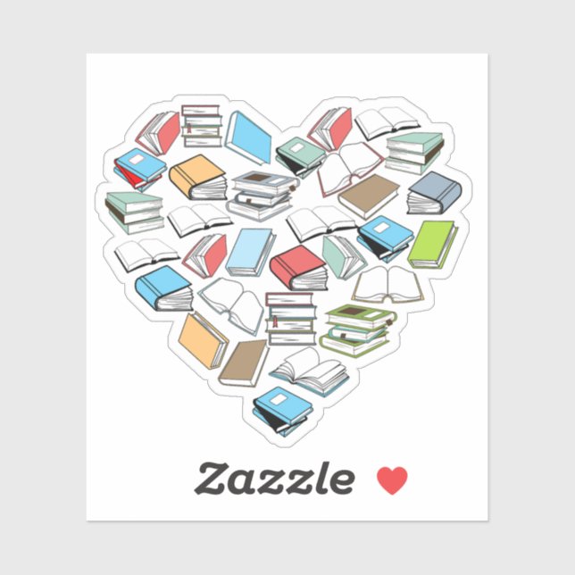 Book Heart Bookish Aesthetic Book Lover (Sheet)
