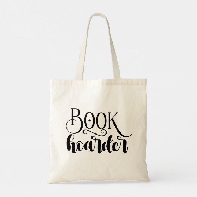 Book Hoarder Tote Bag - Book Lovers Tote Bags (Back)